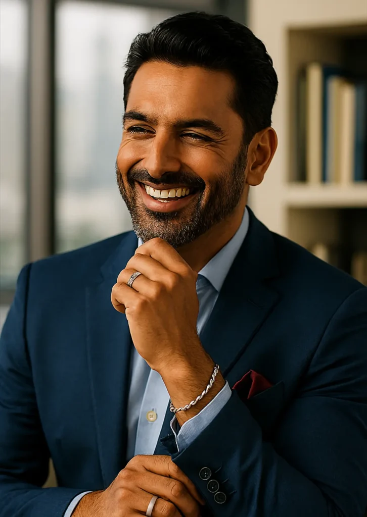 Platinum bracelet for a businessman in the client meeting